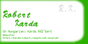 robert karda business card